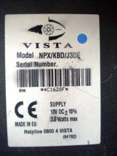 VISTA Remote Security Controller console NPX KBD J3DE 4C1628F  