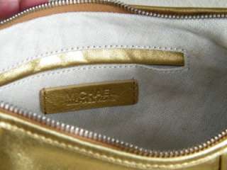 Michael Kors Antique Gold Hutton Sm Hobo 4438 Leather  