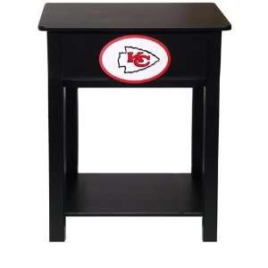 Kansas City Chiefs Black Nightstand Side Table Furniture:  