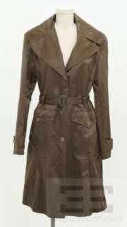 DKNY Donna Karan New York Bronze Cotton Trench Jacket Size M  