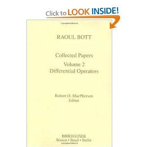   Bott Volume 2 Differential Operators (Contemporary Mathematicians