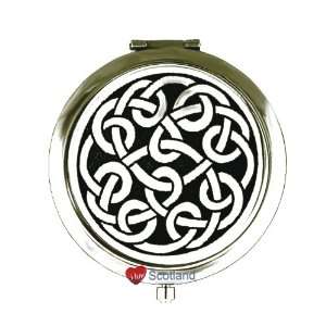   Mirror Chrome Plated Pewter Disk Celtic Knot Patio, Lawn & Garden