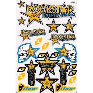  Rockstar Energy Graphic Racing Sticker Decal Motorcycle ATV 1 Sheet 