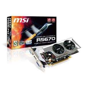  MSI Video, Radeon HD5670 512MB PCIE DDR5 (Catalog Category 