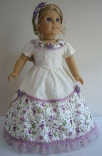 Cream & Lavender Gown fits American Girl! Doll Clothes!  