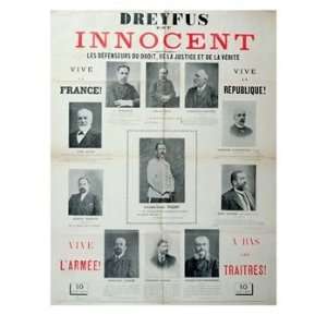 com Dreyfus Est Innocent, Poster with the Portraits of His Defenders 