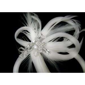  Feather and Rhinestone Hair Piece 2327: Beauty