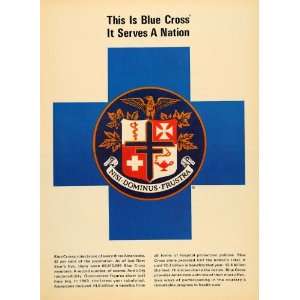  1965 Ad Blue Cross Symbol American Health Care Programs 