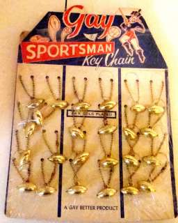 RARE 1960s Sportsman Football Key Chain Store Display  