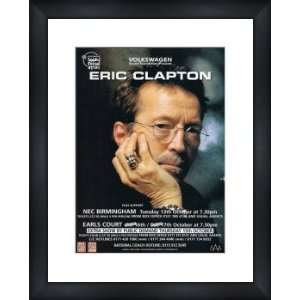 ERIC CLAPTON UK Tour 1998   Custom Framed Original Concert Ad   Framed 