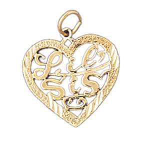  14kt Yellow Gold Lil Sis Pendant Jewelry