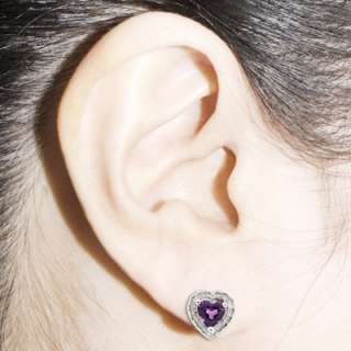   earrings with 0 80 ct natural amethyst earrings features metal type