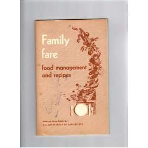  Family Fare Food Management And Recipes Books