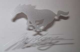 Ford Mustang PONY SCRIPT Etched Glass Vinyl Decal 2010  