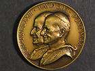 Vatican Pope John XXIII Pont Max Paul VI 1960s bronze medal badge