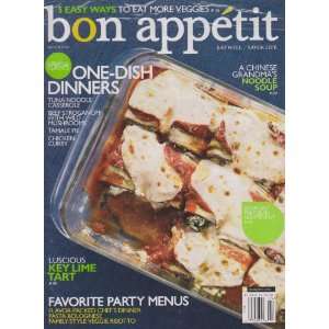 Bon Appetit March 2010 One Dish Dinners, Favorite Party Menus; 5 Easy 