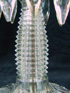   BRILLIANT ABG STYLE CUT GLASS MUSHROOM LAMP W/PRISMS, DIMMER  