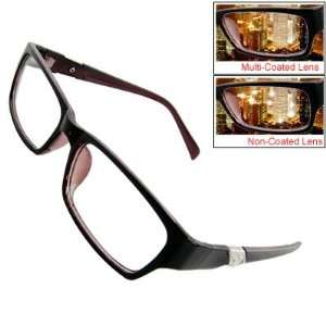   Temple Black Amaranth Full Rim Multi coated Lens Plano Glasses: Health