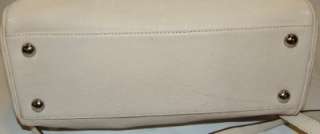 Michael Kors Joan Knox Satchel Bag Purse Handbag Vanilla Leather 