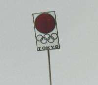 OLD ENAMEL PIN BADGE OLYMPIC GAMES TOKYO 1964  