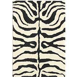   Soho Zebra Ivory/ Black New Zealand Wool Rug (2 x 3)  Overstock