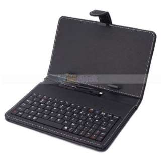 Inch Tablet PC Ebooks USB Keyboard Leather Case Black  