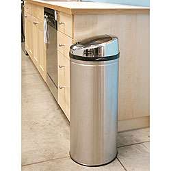 iTouchless 13 gallon Steel Touchless Trash Can  Overstock