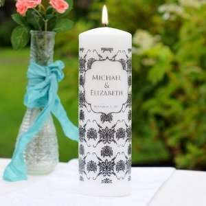    White Damask Unity Candle By Cathy Concepts: Health & Personal Care