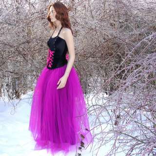 Hot Pink Fuchsia Formal Prom Wedding Tulle Skirt Bride  