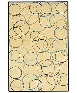 Hand tufted Gold Circle Wool Rug (8 x 106)  Overstock
