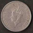 1946 India (British) 1/2 Rupee Coin Indian Tiger KM#553  