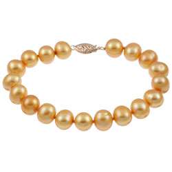 14kYellow Gold Gold Freshwater Pearl Bracelet (9 10mm)  