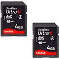 SanDisk 4GB Ultra II SDHC Memory Cards (Case of 2  Bulk Packaging)
