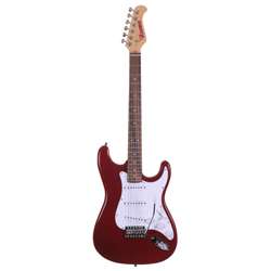 Norma Classic Style Chrome Red Electric Guitar  Overstock