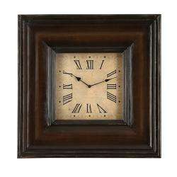 Casa Cortes Rome Square Antique Wood Wall Decor Clock  Overstock