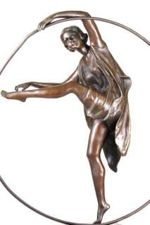 signed Art Deco Godard Bronze Dancer Sculpture statue  