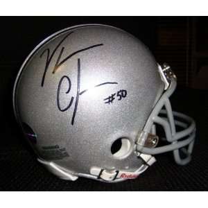 Vernon Gholston Signed Mini Helmet   Autographed NFL Mini Helmets 