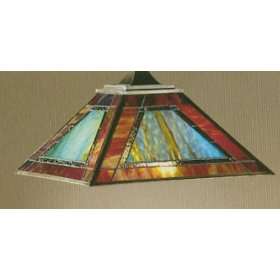 Pyramid Collection Multi Turquoise Ceiling Lamp