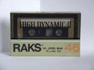 Raks 46 Hi Dynamic II Hi Bias Audio Cassette Tape  