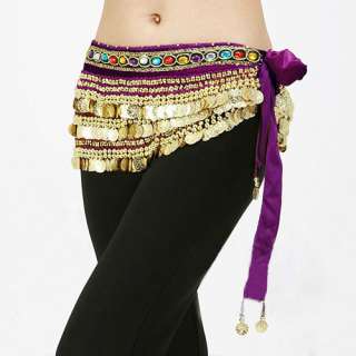   Beautiful 248 coins Belly Dance dancing Waist Chain Hip Scarf Costume