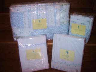 NEW Pottery Barn Blue Jacqueline Twin Quilt Set~Girls!  