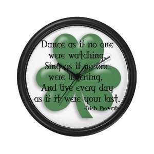  Irish Proverb Quotes Wall Clock by 
