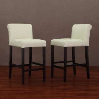 Cosmopolitan Creme Leather Counter Stools (Set of 2)  Overstock