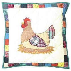 Hen 16x16 Pillow Covers and Fillers (Set of 2)  