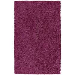 Hand loomed Purple Chenille Shag Rug (4 x 6)  Overstock