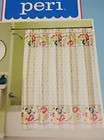 Peri HENLEY Floral Toile Shower Curtain NEW Brown Blue