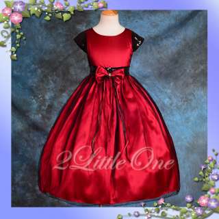 Burgundy Wedding Flower Girl Pageant Party Dress 2T 3T  