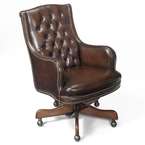 Brown Leather Executive Office Swivel Chair  