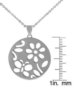Sterling Silver Butterfly Coin Necklace  