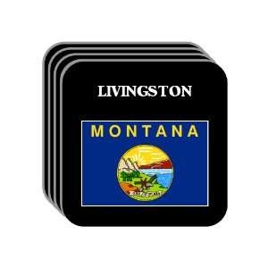  US State Flag   LIVINGSTON, Montana (MT) Set of 4 Mini 